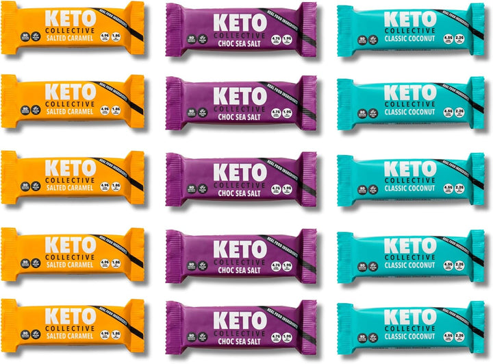 Keto Bars 15X40G | 2G Net Carbs | Keto Snacks | High Fibre | Natural Ingredients | Source of Protein | Low Carb Snacks | Gluten Free | Vegan | Made in the UK | No Artificial Sweeteners