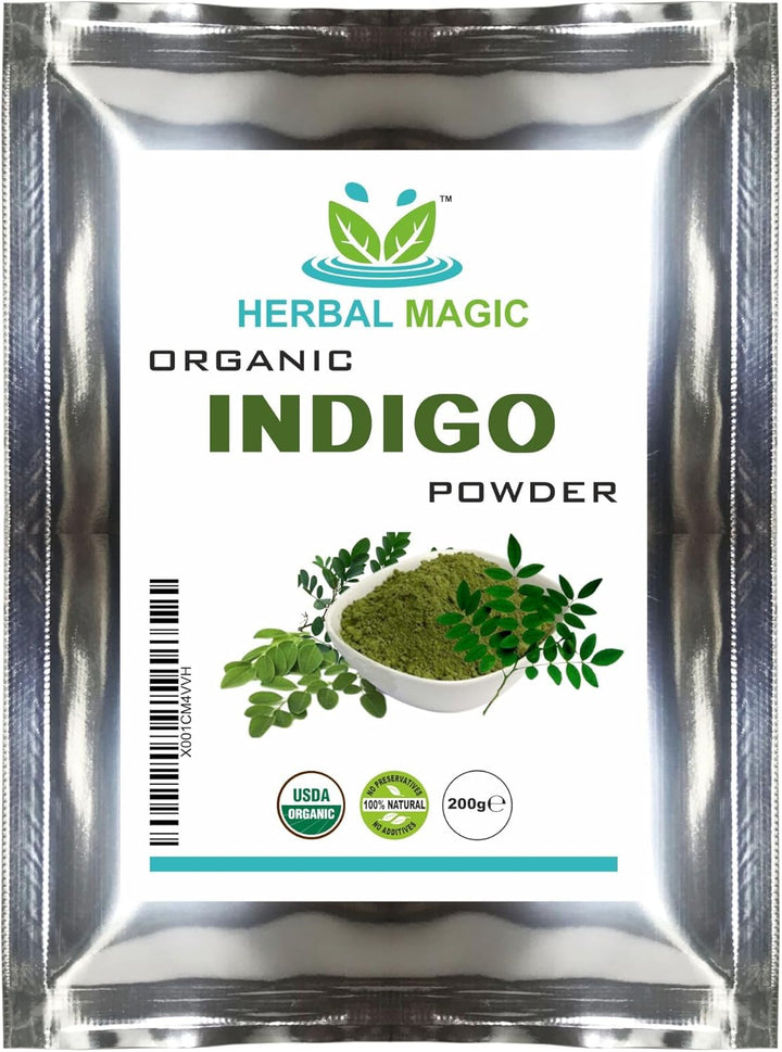 'S Organic Indigo Powder for Hair, USDA, Herbal Hair Dye, Natural Hair Mask/Color - Free from Fillers & Preservatives-100G