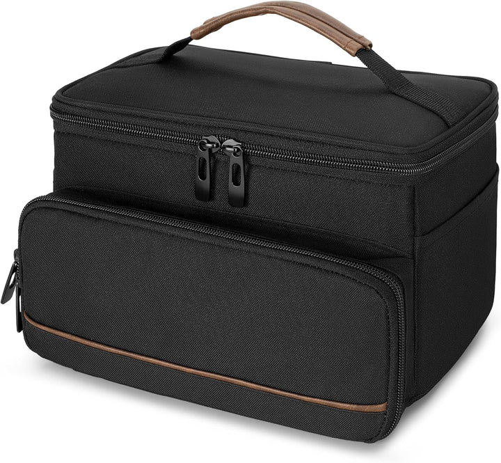 Carrying Case for Clippers, Men Trimmer Kits Storage Bag Compatible with Andis, Hatteker, Oster Hair Clipper and Cutting Tools, Black