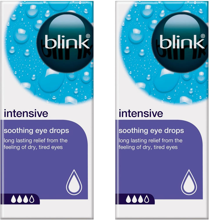 Intensive Soothing Eye Drops for Dry Eyes - Instant and Long-Lasting Lubricating Eye Drops for Tired Eyes with Hyaluronic Acid, Suitable for Contact Lens Wearers, 10 Ml