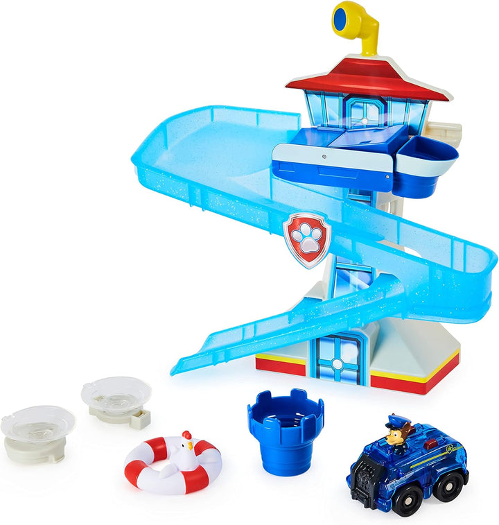 Adventure Bay Bath Playset with Light-Up Chase Vehicle, Bath Toy for Kids Aged 3 and Up