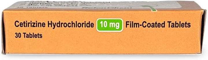 Hayfever Allergy Relief Cetirizine 10Mg 30 Tablets