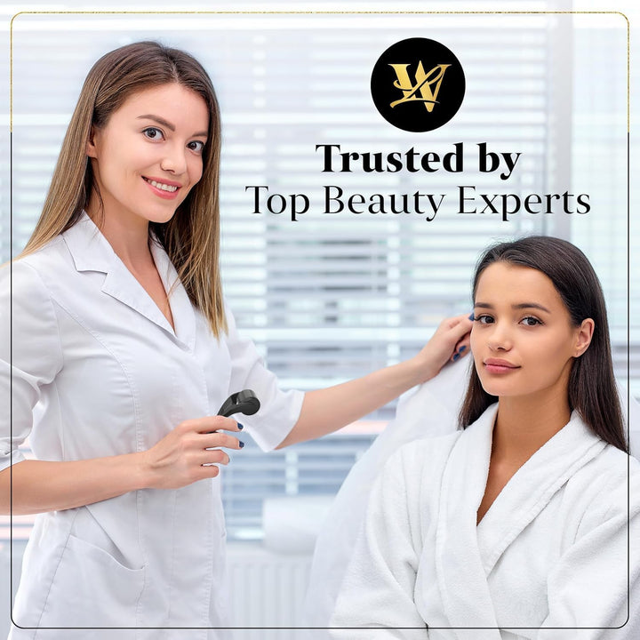 Derma Roller 1.0Mm for Skin, Hair & Beard – Women and Men Titanium Microneedling Roller for Face & Scalp, Safe & Easy to Use