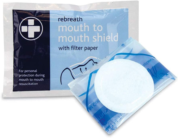 - Rebreath Mounth to Mounth Shield with Filter Paper, for Personal Protection from Contact and Infections during CPR Resuscitation - (Pack of 10)