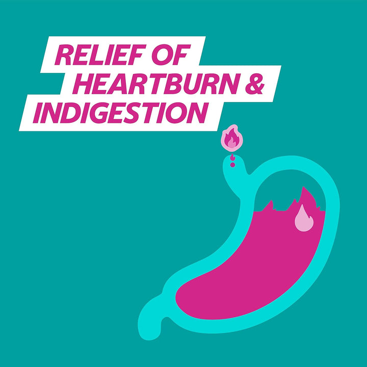 Double Action Tablets, Mint Flavour, 48 Tablets, Indigestion and Heartburn Relief, Indigestion Tablets, Acid Reflux, Antacid, Gets to Work Instantly, Lasts 2X Longer, Antacids