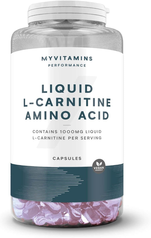 Liquid L‑Carnitine Capsules – 1 G L‑Carnitine per Serving – Vegan & Vegetarian Amino Acid Supplement – Liquid Delivery System – 90 Capsules