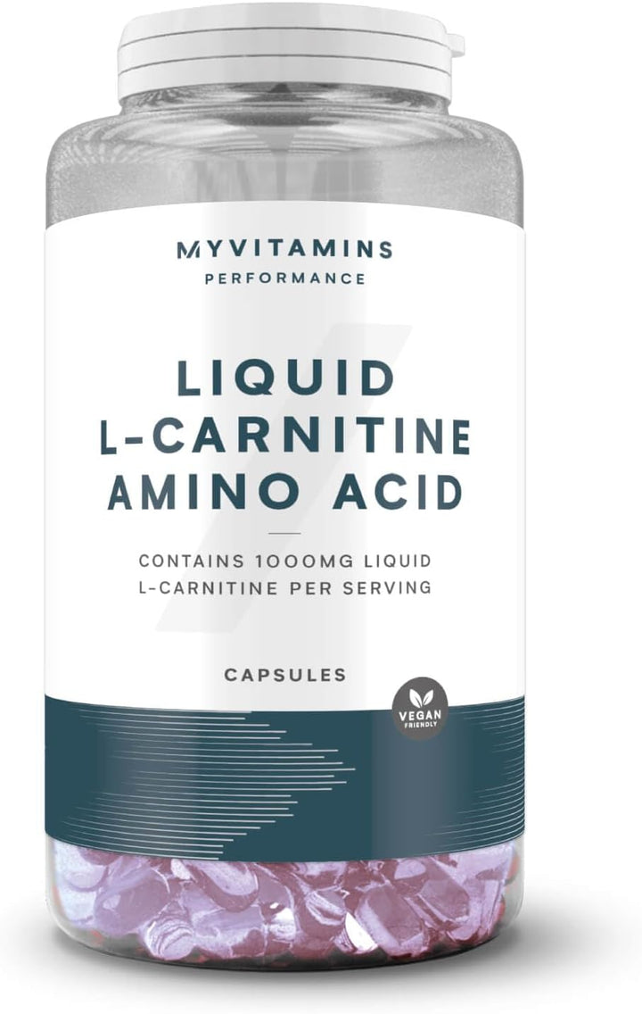 Liquid L‑Carnitine Capsules – 1 G L‑Carnitine per Serving – Vegan & Vegetarian Amino Acid Supplement – Liquid Delivery System – 90 Capsules