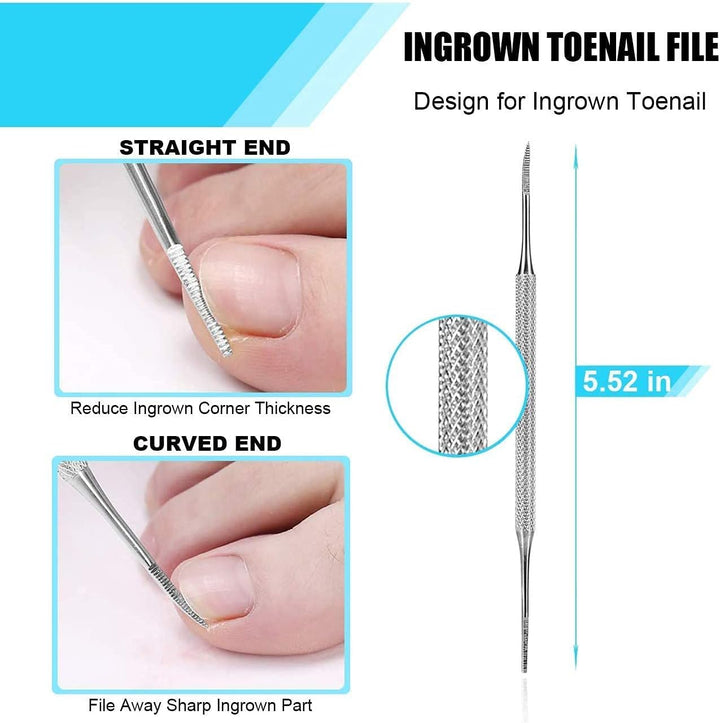 Toenail Clippers Set 7Pcs, Staineless Steel Ingrown Toenail Tool Kit, Professional Toe Nail Nippers Set for Ingrown & Thick Nail, Surgery Grade Manicure Pedicure Tool by