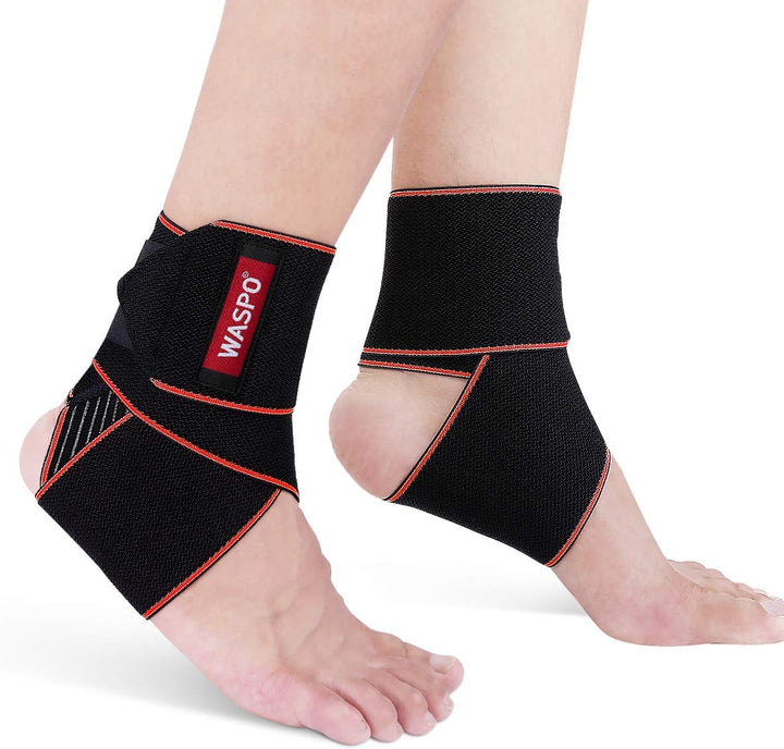 Ankle Support Brace - Adjustable Ankle Brace Wrap Strap for Sports Protect, Plantar Fasciitis, Achilles Tendonitis, Ligament Damage, Injury Recovery, One Size for Men Women 1 PC Blue