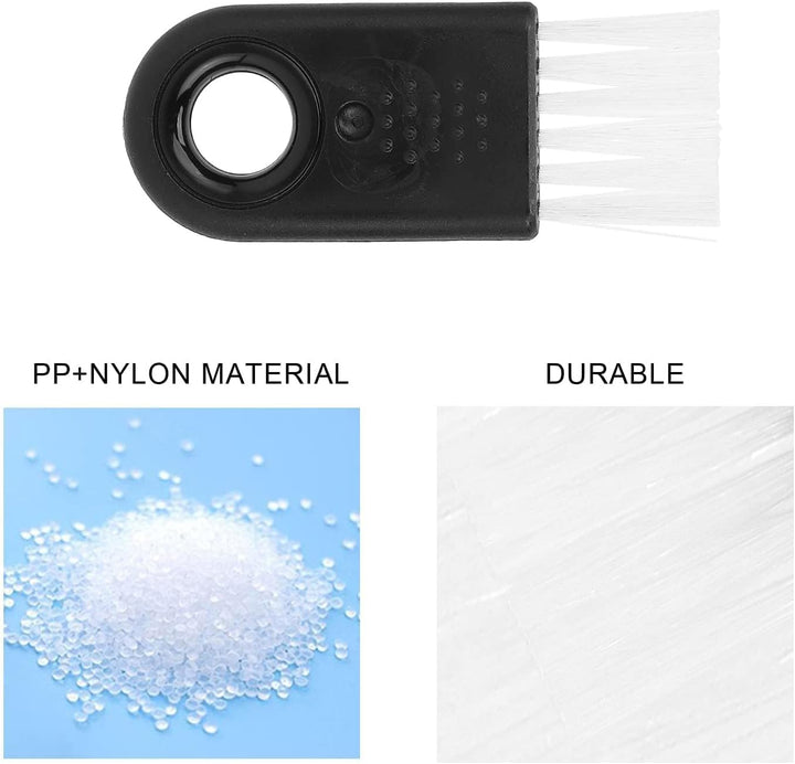 10Pcs Electric Shaver Cleaning Brush, Razor Cleaner Set, Nylon Bristle Brush for All Models, Black Handle with White Nylon Hair