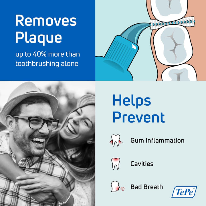 Interdental Brush Original, Soft Dental Brush for Teeth Cleaning, Pack of 25, 1.3 Mm, Extra-Large Gaps, Gray, Size 7