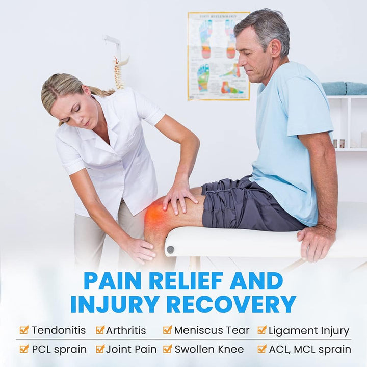 Knee Support Brace 2 Pack - Compression Knee Sleeves for Arthritis, Joint Pain, Ligament Injury, Meniscus Tear, ACL, MCL, Tendonitis, Running, Squats, Sports