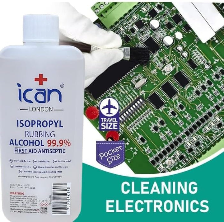 Isopropyl Rubbing Alcohol 99.9% First Aid Antiseptic Disinfectant 100Ml