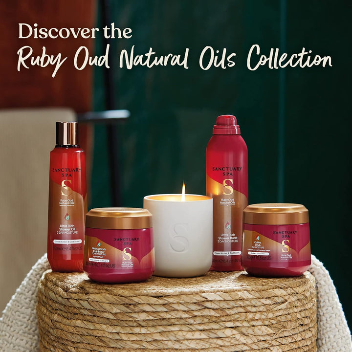 Spa Ruby Oud Melting Pearl Body Butter with Shea Butter & Argan Oil, No Mineral Oil, Cruelty Free & Vegan Body Moisturiser for Women, 300G