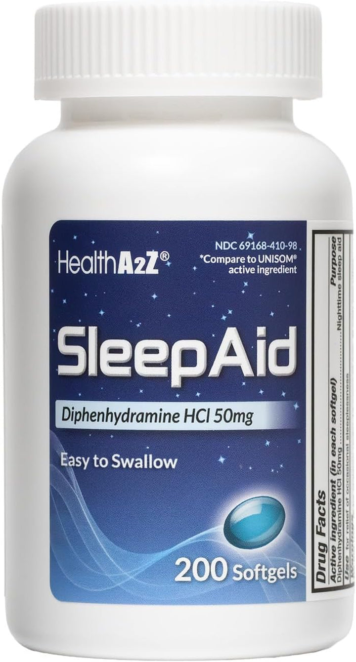 ® Sleep Aid | Diphenhydramine 50Mg | 200 Softgels | Supports Deeper | Restful Sleeping