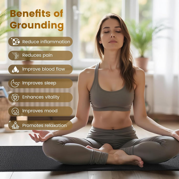Grounding Mat Earthing UK 100X30Cm for Better Sleep & Wellness - Natural Grounding Well Earthing Mat UK at Home or Office
