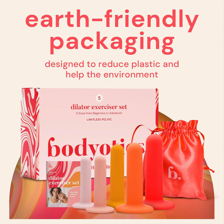 Silicone Dilators for Women – Pelvic Floor Exercise Set of 5 in Gradual Sizes