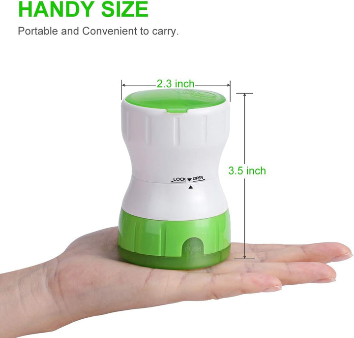 Pill Crusher Grinder - Crushes Small or Large Pills Tablets Vitamins to Fine Powder - for Family Kids Pets