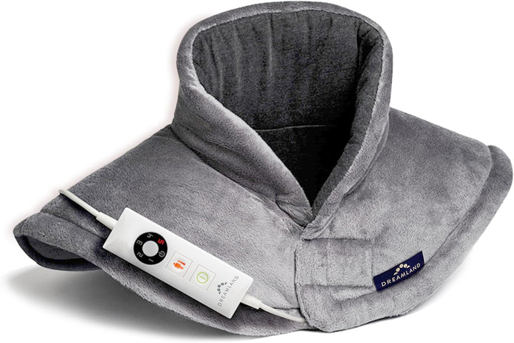 Revive Me – Neck & Shoulder Heat Pad, Grey, Fast Heat-Up, 3-Hour Adjustable Temperature, Auto Safety Shut-Off, Machine Washable, Specifically for Neck & Shoulder, Size Adjustable, 47 X 52Cm