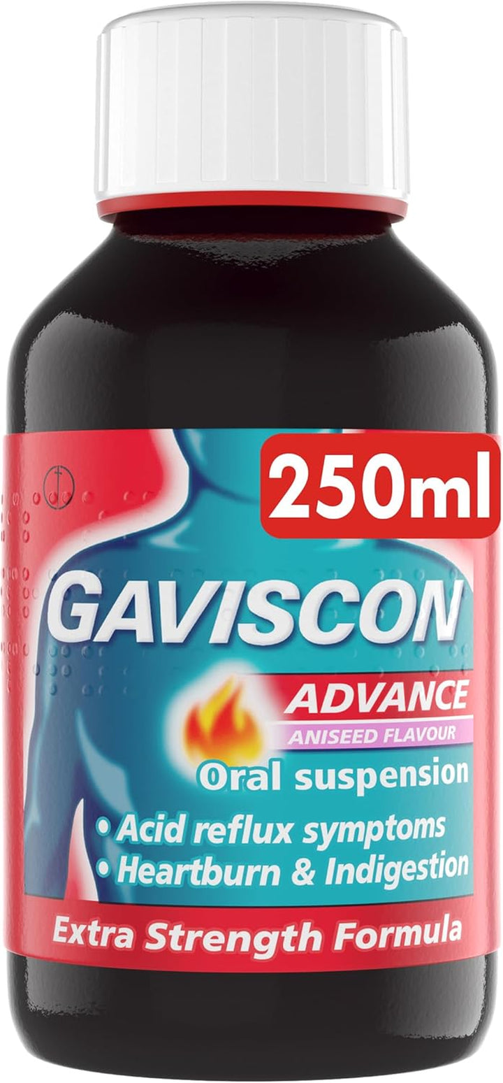 Advance Aniseed Liquid 250Ml - Advanced Formula, Fast Heartburn & Indigestion Relief, Convenient Sachets, Antacids for Effective Digestion, Nausea Aid.