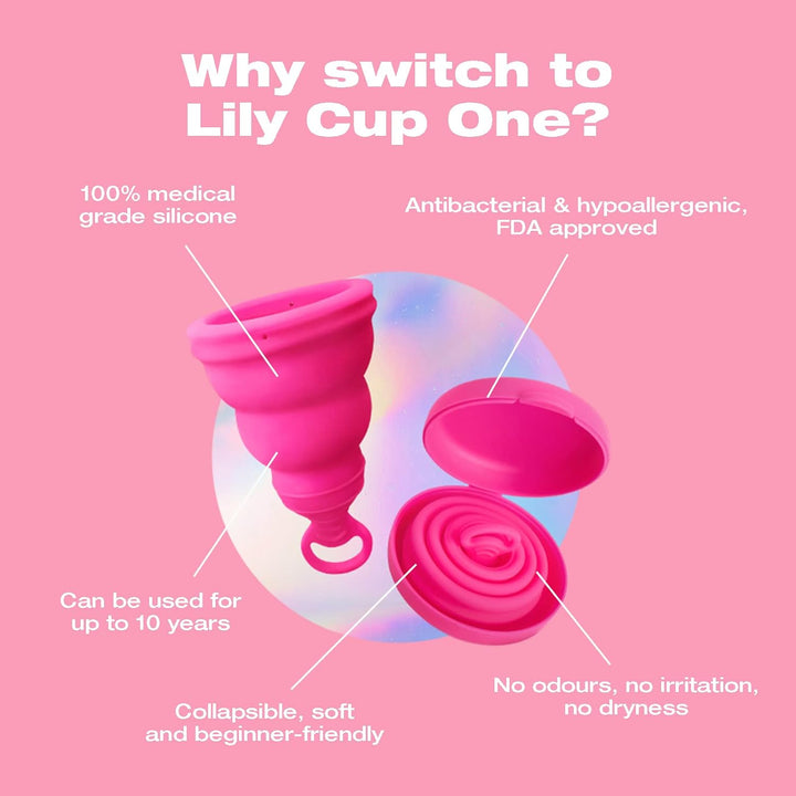 Lily Cup One - the Collapsible Menstrual Cup for Beginners, Period Cup for Teens