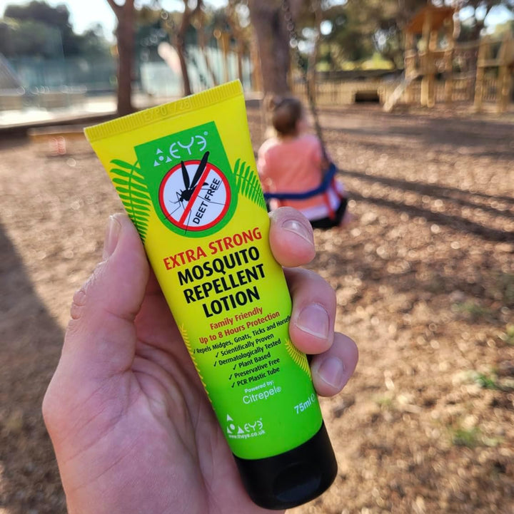 Mosquito Repellent Cream - Extra Strong/Tropical Strength - 100% Natural, Deet Free, No Preservatives - Safe Insect/Midge Repellent for Adults, Children & the Environment - 75Ml