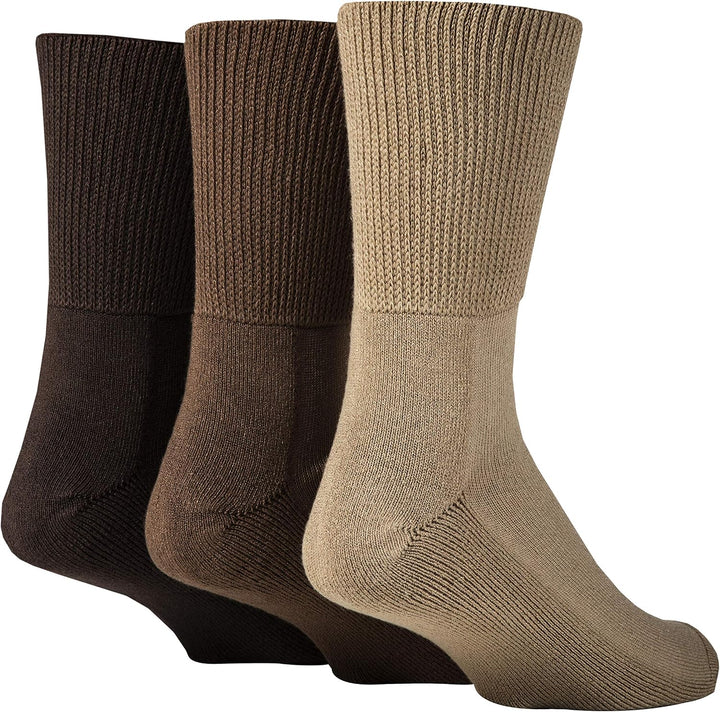 Footnurse - 3 Pack Unisex Extra Wide Bamboo Diabetic Socks | 4 Sizes | for Swollen Feet & Legs | Smooth Toe Seam | Cushioned Foot