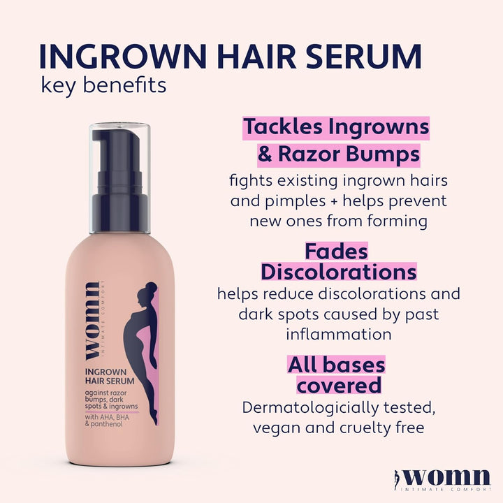 Intimate Comfort INGROWN HAIR SERUM - Serum against Ingrowns, Razor Bumps & Skin Discolorations, 50Ml