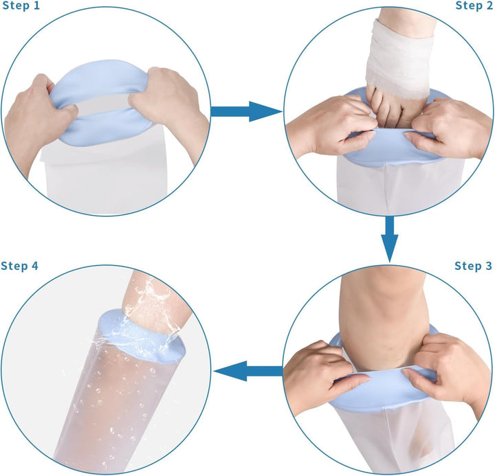 Waterproof Cast Cover Leg Kids, Reusable Cast, Dressing and Bandage Cover, Watertight Protection for Short Leg, Knee, Foot, Ankle, Toes,48Cm