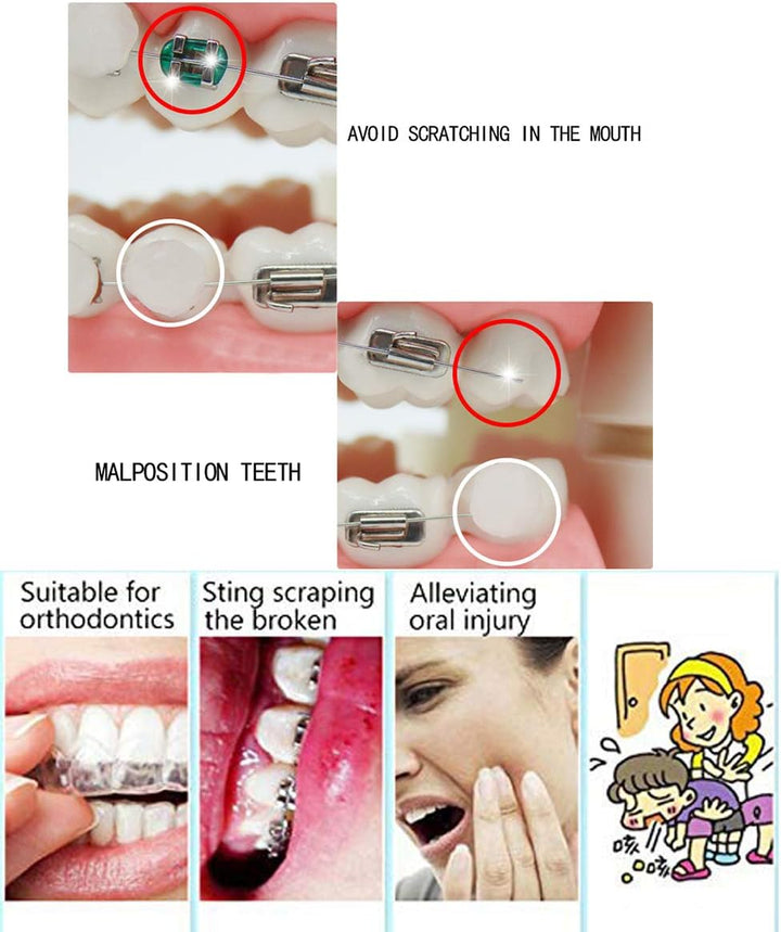 Dental Wax for Braces,Dental Oral Care Orthodontics Wax for Braces with Fruit Smell for Brace Wearers Gum Protection- 6 Boxs for 300 Times