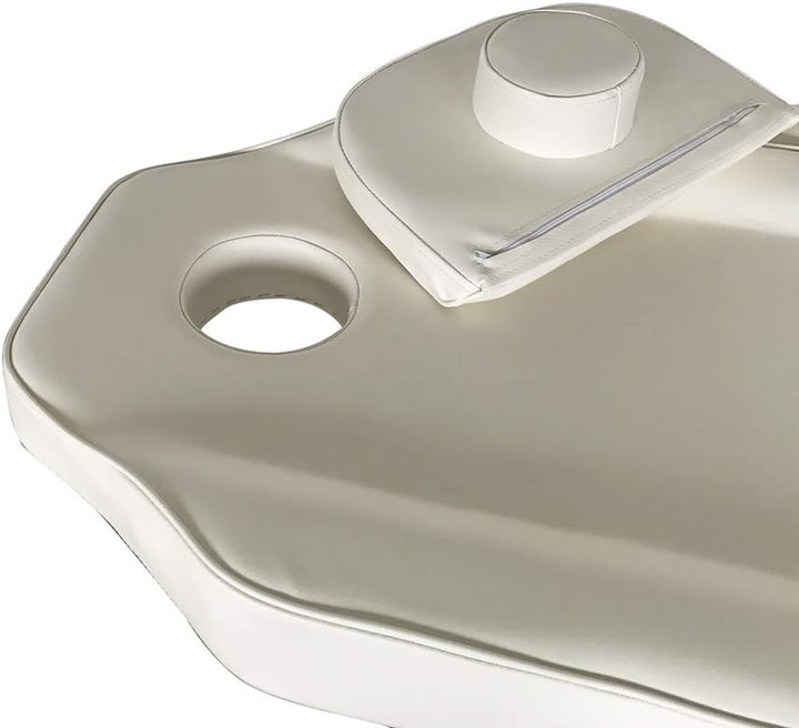 Electric Massage Table 3 Section Adjustable Bed Couch Beauty Salon Recliner Chair Treatment Tattoo Facial SPA Massaging Bed (White)(Includes 2 Packages) (White)