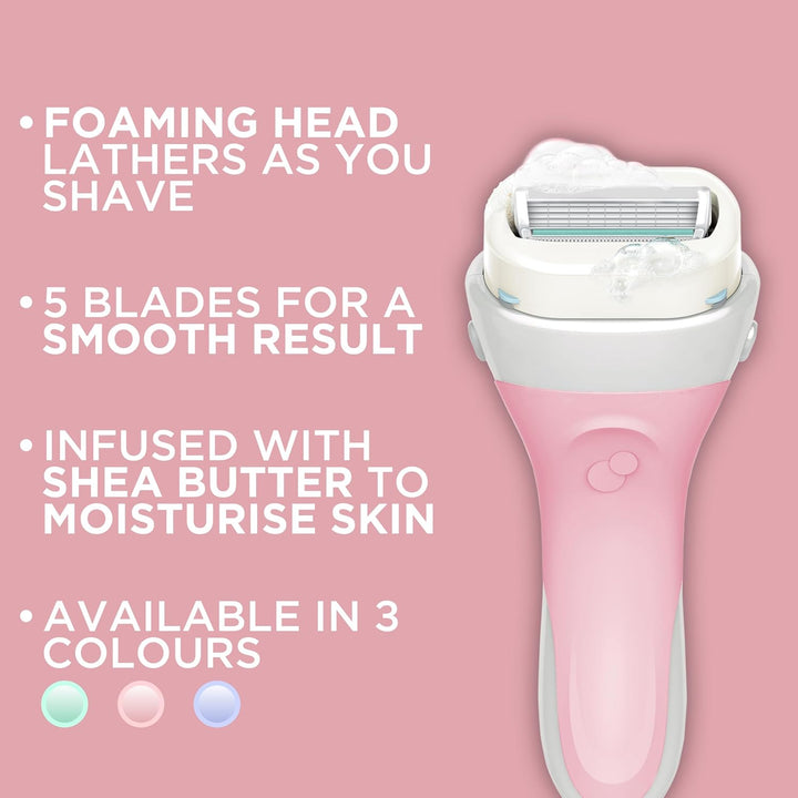 Intuition 2-In-1 Ultra Moisture Women’S Razor, Hair Removal, Touch of Shea Butter, Shavers for Routine Grooming, 1 Reusable Handle and 1 Refill Pack