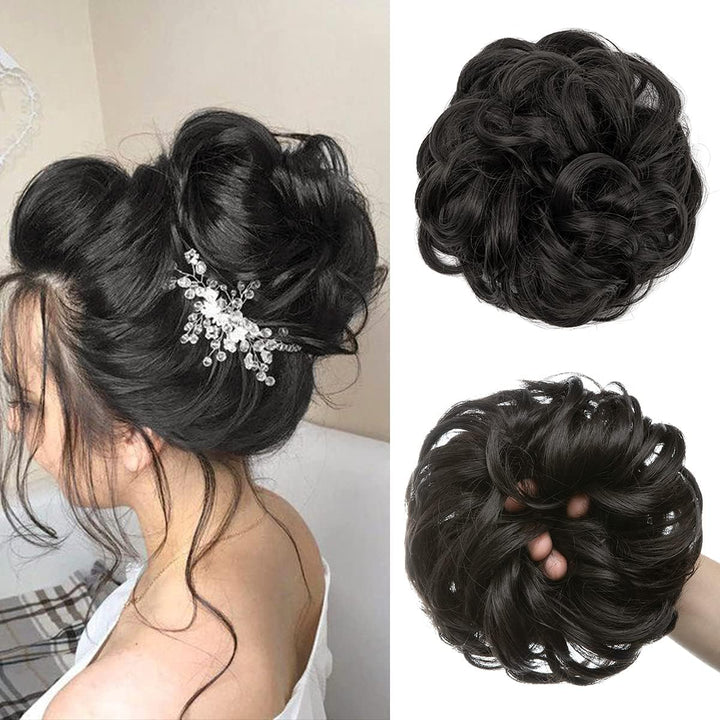 Messy Bun Hair Piece for Womens Synthetic Scrunchies Buns Extension Hairpieces Updo Pony Tail Dirty Blonde