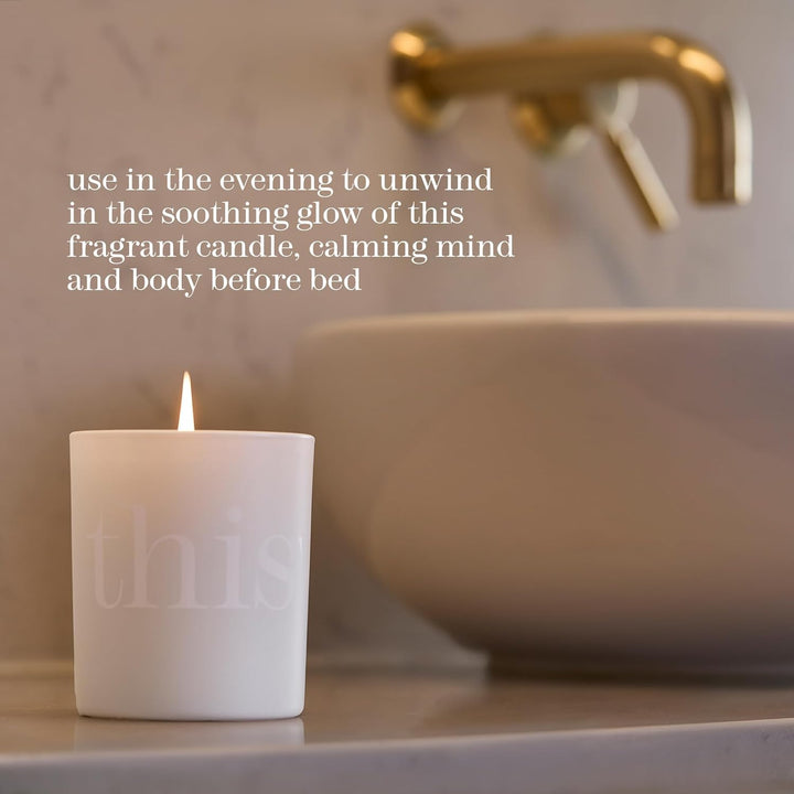 Deep Sleep Heavenly Candle, 220 G - Luxury Candle Enriched with Essential Oils of Lavender, Camomile and Vetivert - Hand Poured Scented Candle with a 40Hr Burn Time for a Calming Experience