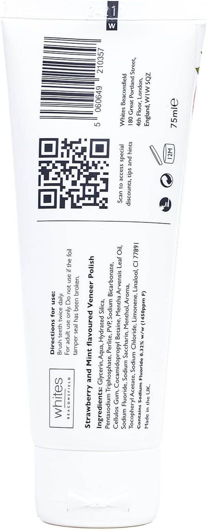 Veneer & Composite Whitening Polish – Professional Toothpaste for Veneers, Bonding, Crowns, Implants, Bridges & Natural Teeth – Effective Stain Remover – Vegan & Cruelty-Free