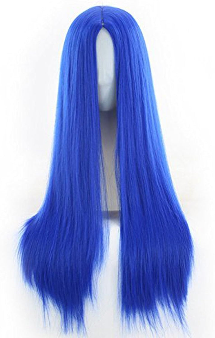 29.5 Inches 75Cm Ladies Long Straight Wig Black Heat Resistant Synthetic Wigs for Fun,Party & Night Out Cosplay Halloween Costume Wig