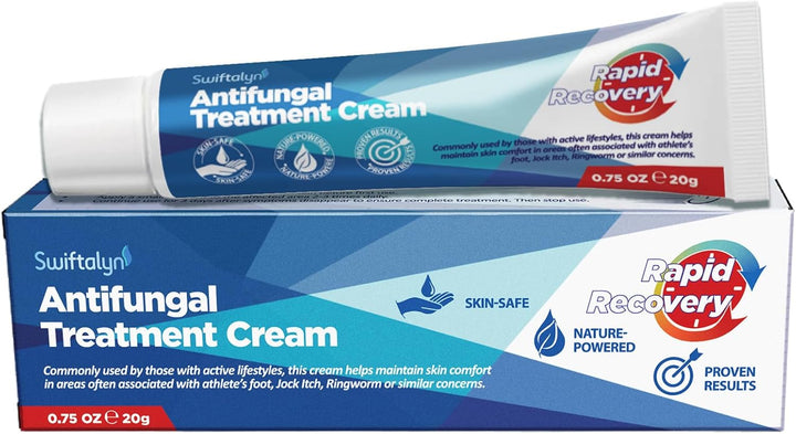 Antifungal Treatment Cream for Skin: Natural Herbal Formula for Skin Prone to Athlete’S Foot, Ringworm, Jock Itch & Foot Fungus – Daily Use for Men & Women