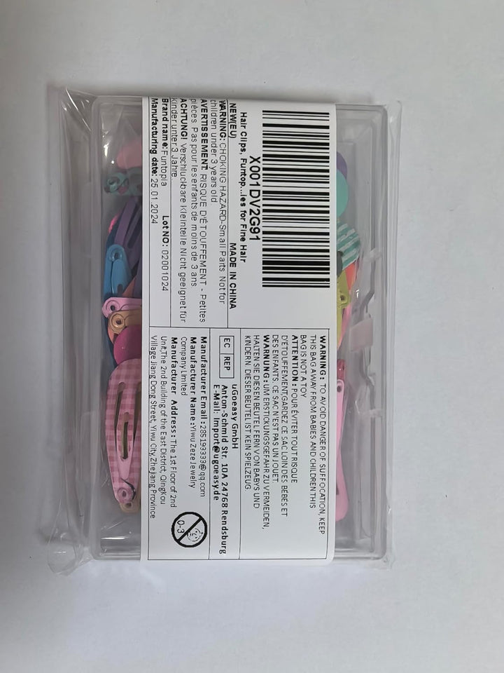 Hair Clips,  80 Pcs 1.2 Inch Toddler, Mini Metal Snap Hair Clips for Little Girls Baby Kids, Colorful Small Hair Barrettes, Accessories for Fine Hair