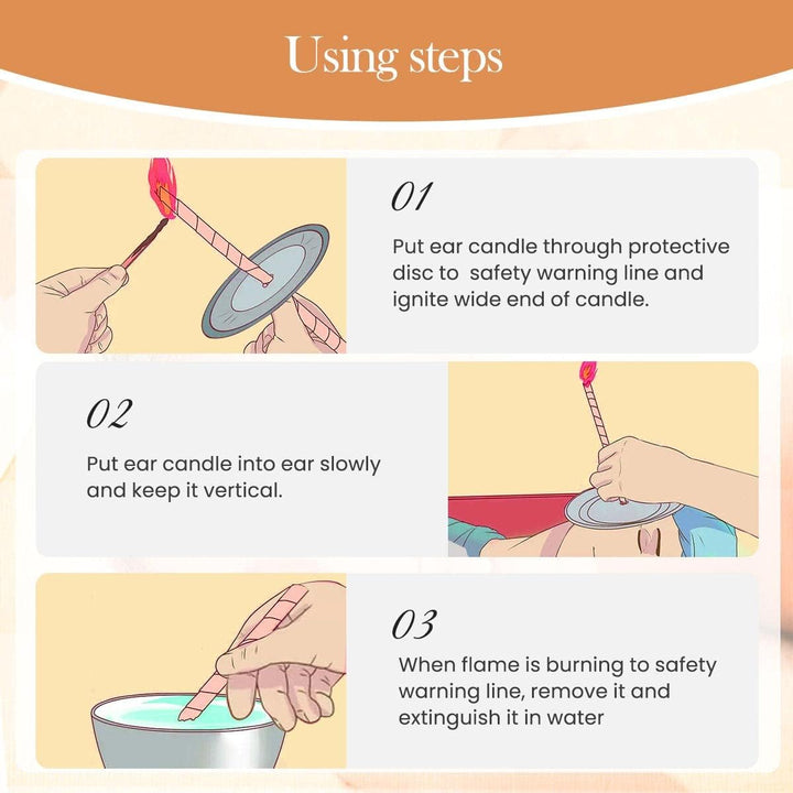 Ear Candles,  Hopi Ear Candles All Natural Beeswax Canding Cones Ear Wax Remover Candles 100% Non-Toxic Cylinders Fragrance Hollow Cone Candles With(8 Colours)+8 Protective Disks