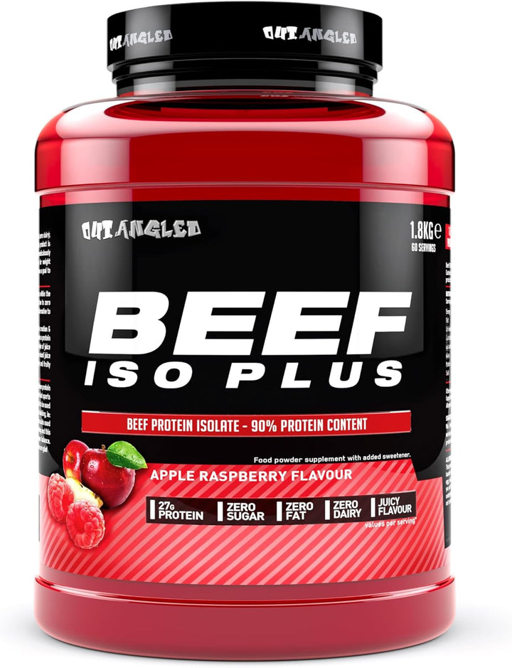 Beef Iso Plus, Beef Protein Isolate Powder, High Protein, Zero Fat and Sugar | 1.8Kg, Orange Burst | Halal, Paleo and Keto Friendly, Dairy and Gluten Free