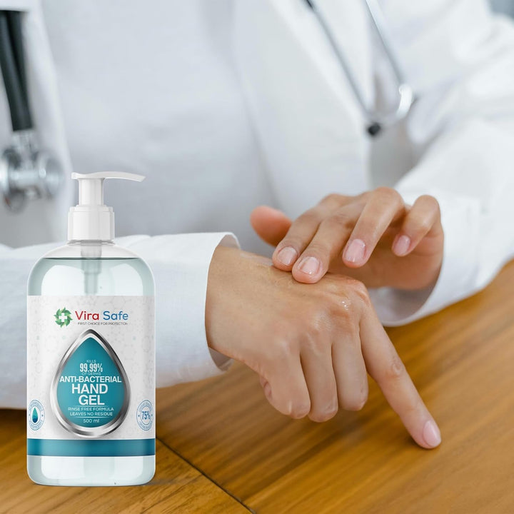 10 X 500Ml Hand Sanitiser 70% Alcohol Gel anti Bacteria Viral Eliminating Formula Gel Alcohol anti Bacterial Formula Pack of 10