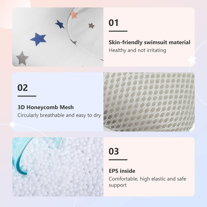 Baby Bath Cushion Bathtub Pad, Baby Bath Mat Pillow Newborn Infant Shower Bath Tub Support Seat Pads, Anti-Slip Baby Bath Cushion Mats Bathing Accessories for Newborn Toddler Infant 0-12 Months