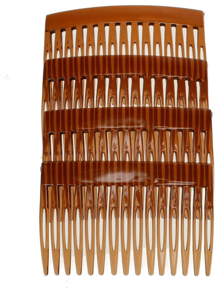 4 Pack of 7Cm Clear Plain French Side Hair Combs Slides Grips Clips Hair Accessories for Women Girls by …