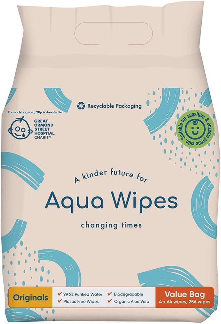 Originals Baby Wipes, 100% Biodegradable, Plastic Free, 99.6% Purified Water, Newborn Wipe, Vegan, Paraben and Perfume Free, NHS Approved (12 Packs of 64, 768 Wipes)