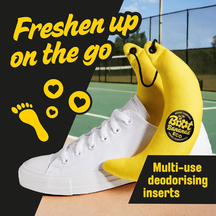 Eco Travel Deodorisers – Fragrance-Free Activated Charcoal Odour Removers for Smelly Shoes, Gloves & Bags – Lightweight, Compostable, Reusable Freshness on the Go – Lasts up to 12 Months