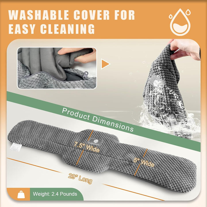 Microwave Neck Heat Pad Warmer with Washable Cover Wide Weighted Heated Neck Wrap Pain Relief Heating Pack Microwavable Wheat Bags Hot Therapy