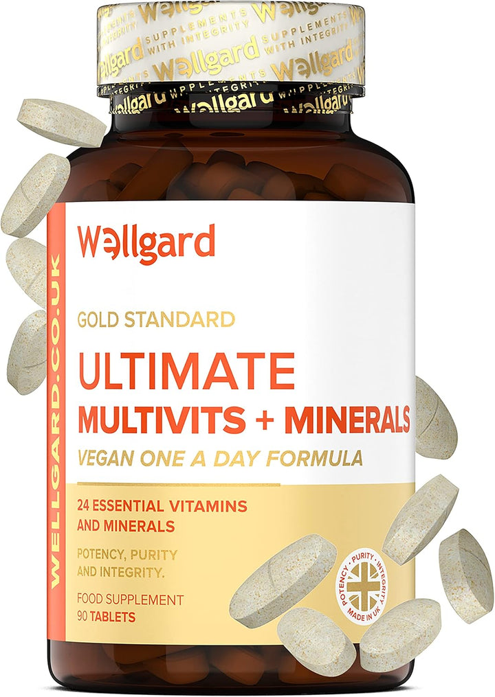 Vegan Multivitamins & Minerals by  - Vegan Multivitamin Tablets for Men and Women with 24 Essential Active Vitamins & Minerals, Made in UK