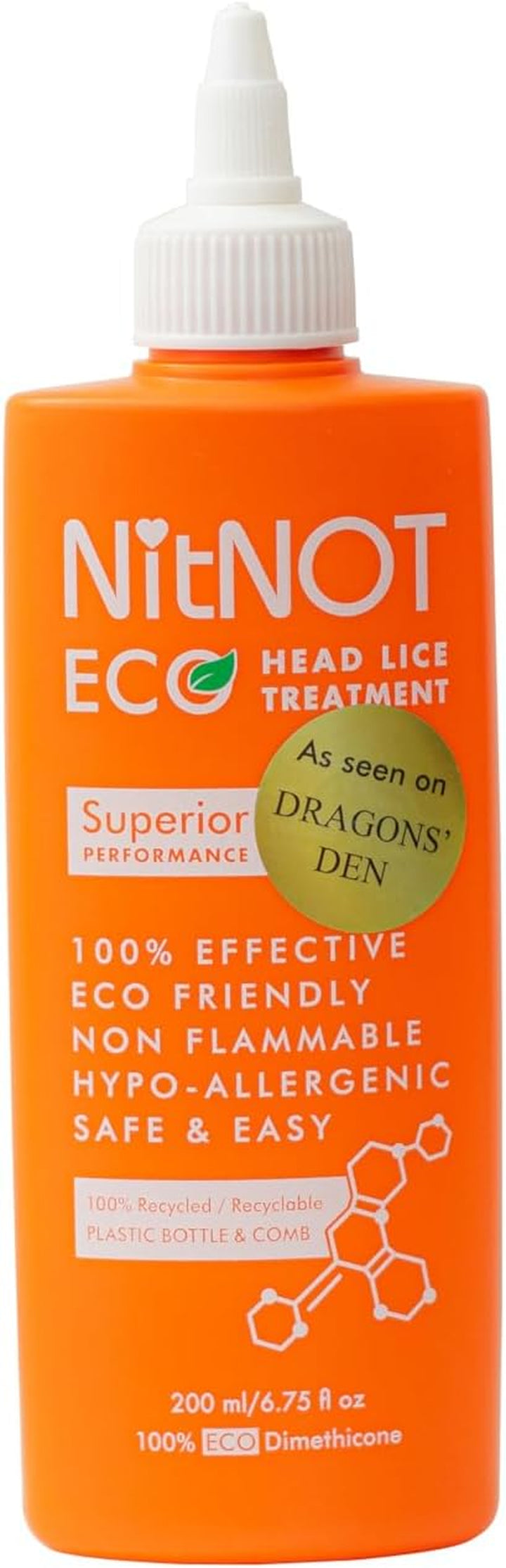 Headlice Treatment as Seen on Dragons Den100% Effective Kills All Head Lice and Eggs. Premium Nit Treatment Lotion(200Ml). Lice Treatment Extra Defence for All Hair, for Children and Adults.