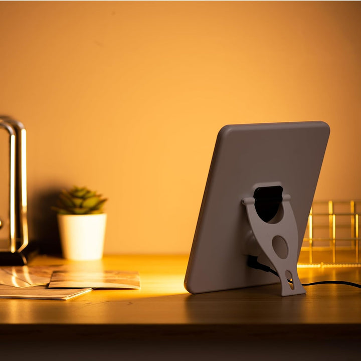 SAD Therapy Lamp, Slim Light Box for Effective SAD Light Therapy, 10,000 Lux Daylight Therapy Lights with Timer, Uv-Free & Full Spectrum, White