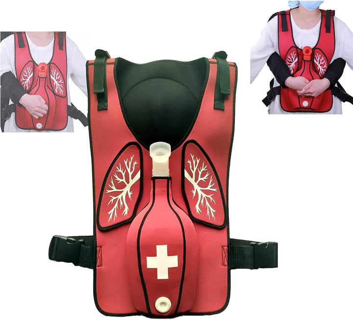 Anti Choking Obstruction Trainer Vest, Airway Obstruction Simulation Training Wearing Vest with Back Shot, Adjustable Shoulder Straps and Waist Belt, Intuitive Operation, for First Responder